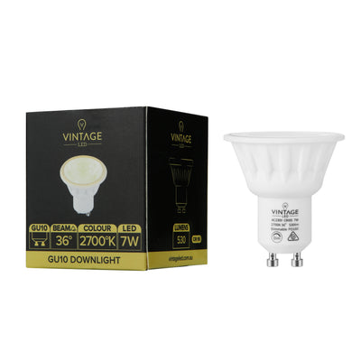 GU10 7W 2700K 36° DOWNLIGHT CRI 95 DIMMABLE