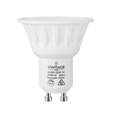 GU10 7W 2700K 36° DOWNLIGHT CRI 95 DIMMABLE