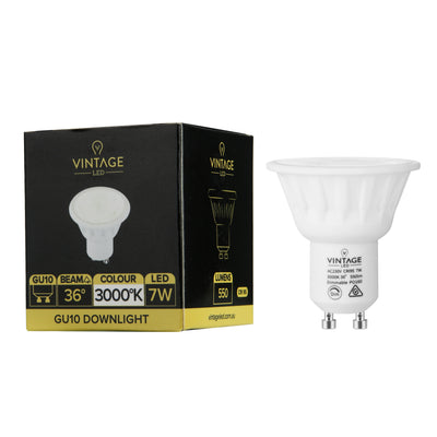 GU10 7W 3000K 36° DOWNLIGHT CRI 95 DIMMABLE