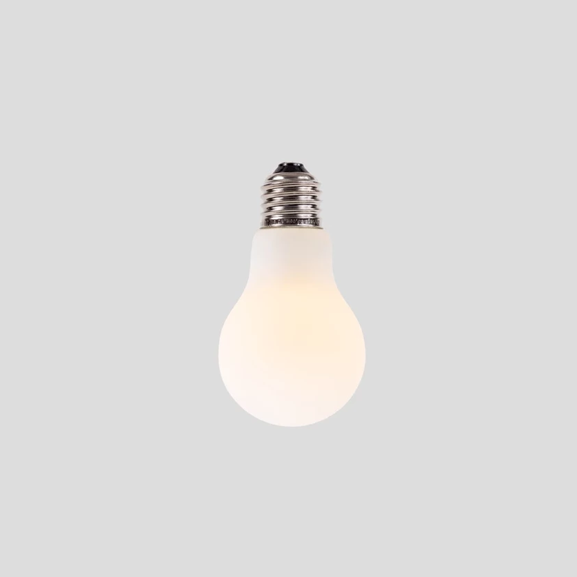 A60 6W Porcelain Frosted LED Filament Light Bulb - E27 2700k - Vintage ...