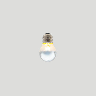 G45 3W Fancy Round LED Filament Light Bulb E27 2200K Clear Glass with Silver Cap | Superior Quality LED Light Globes | Vintage LED