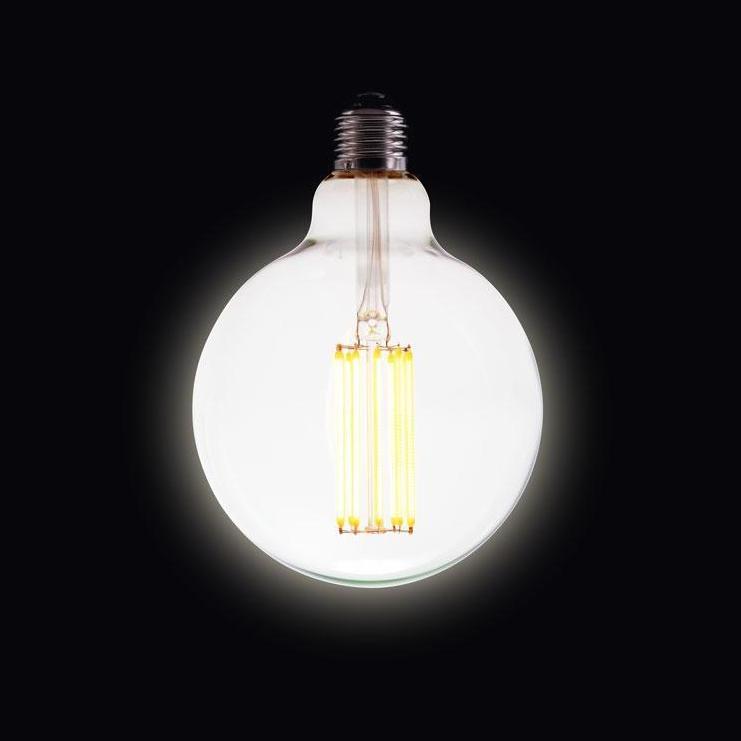 G125 10W LED Long Filament Light Bulb E27 3000K Clear Glass | Superior Quality LED Light Globes | Vintage LED