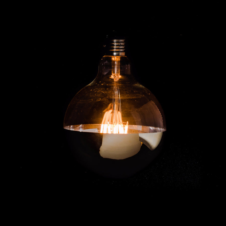 G125 6W LED Filament Light Bulb E27 2200K Clear Glass with Gold Cap | Superior Quality LED Light Globes | Vintage LED