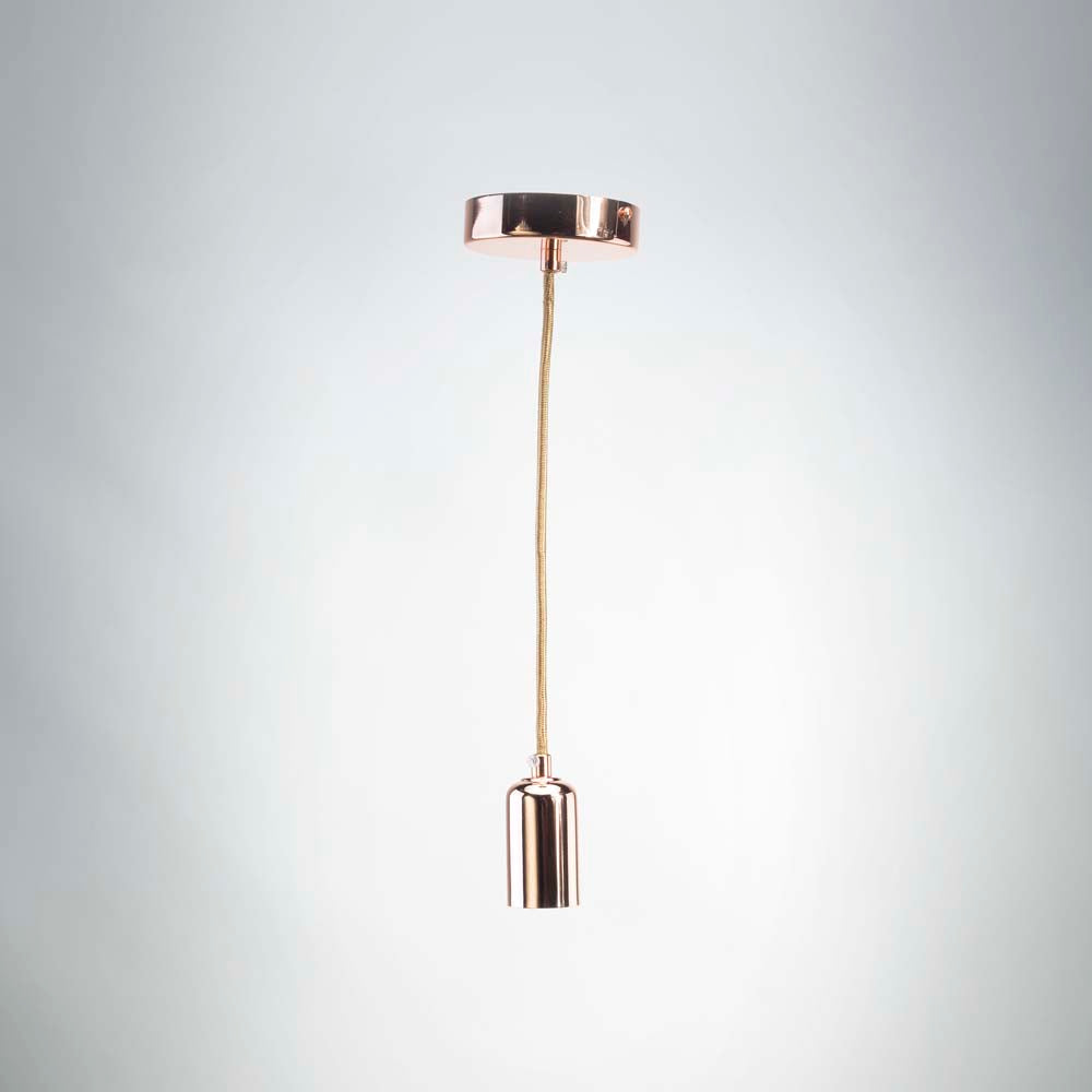 Rose gold metal pendant E27 | Vintage LED