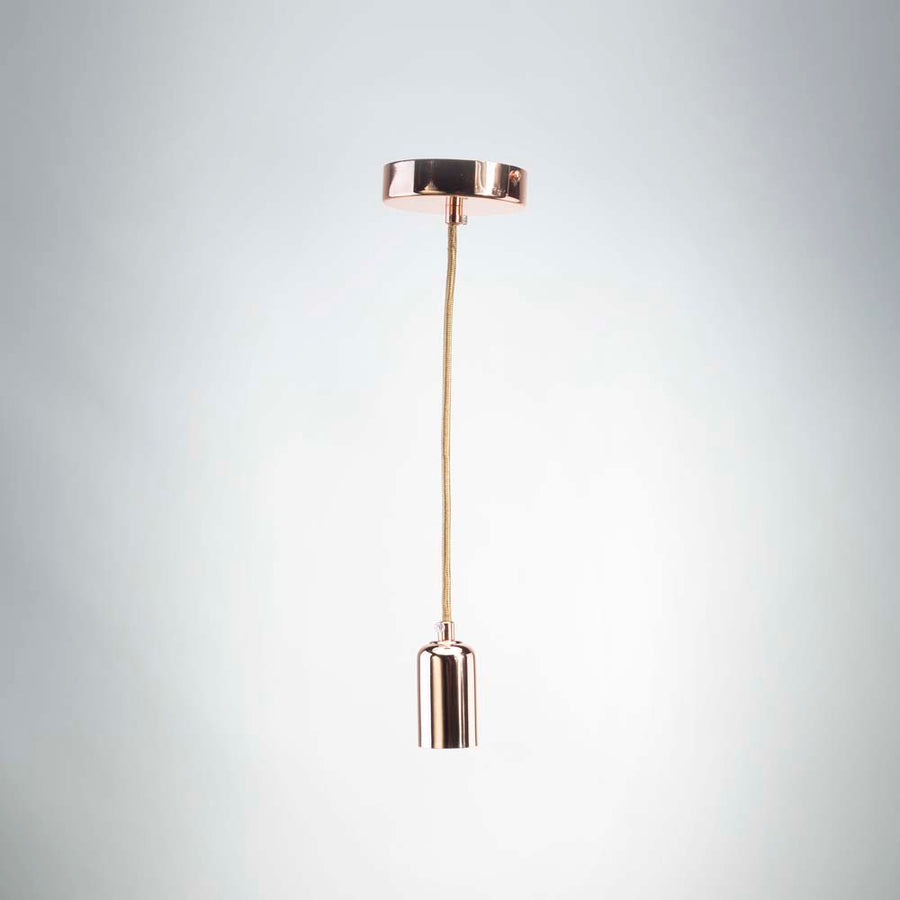 Rose gold metal pendant E27 | Vintage LED