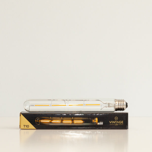 T10 3W LED Filament Light Bulb E27 2200K Clear Glass | Superior Quality LED Light Globes | Vintage LED